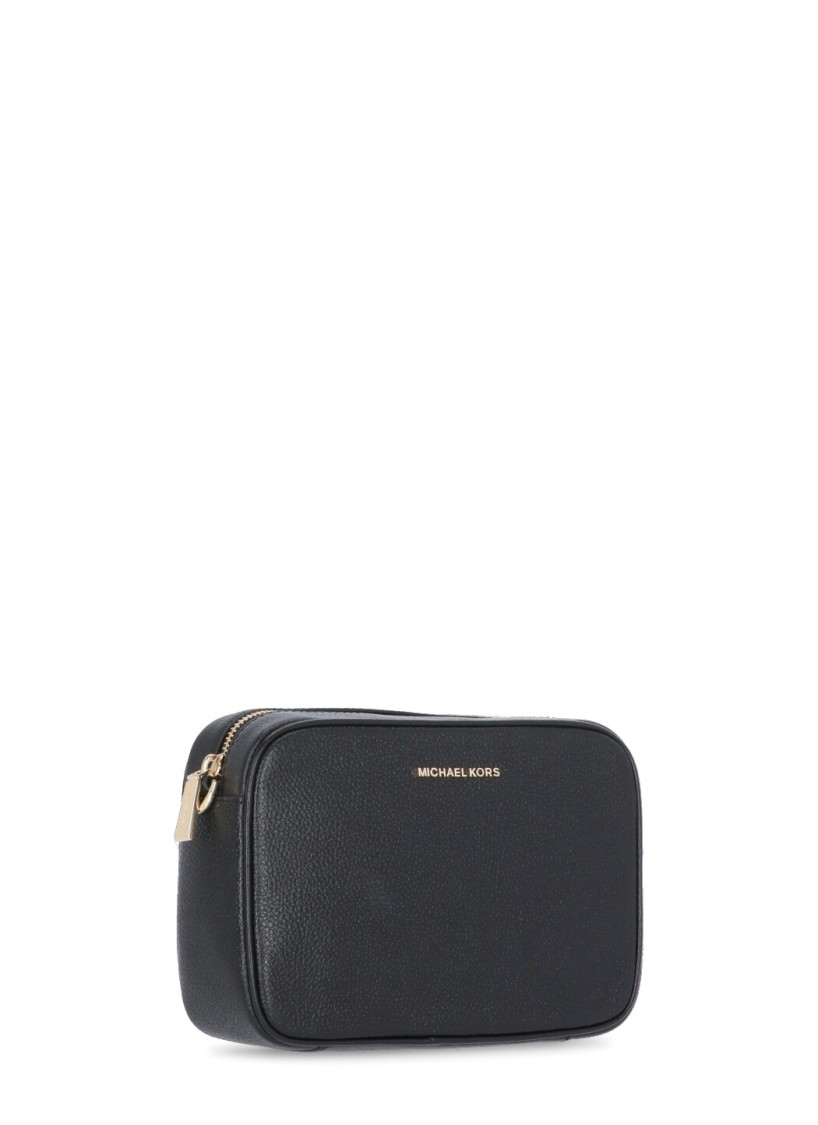 Shop Michael Michael Kors Black Leather Shoulder Bag
