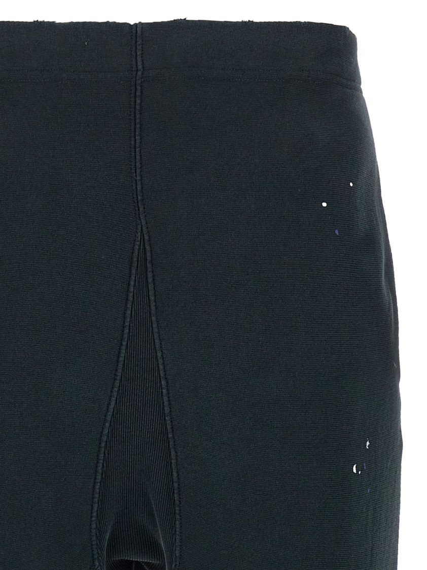Maison Margiela Distressed Graffiti Joggers Elastic Waistband In Black