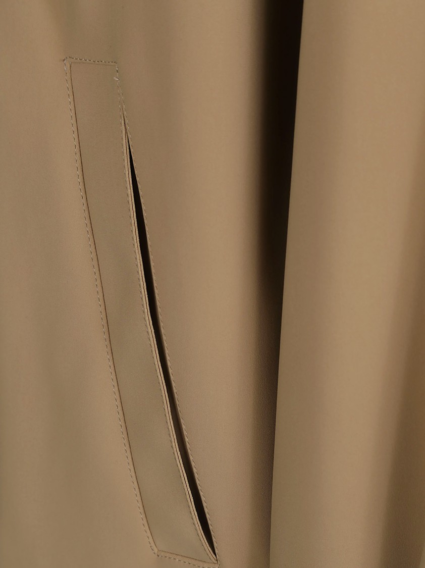 Herno Neoprene Overcoat In Brown
