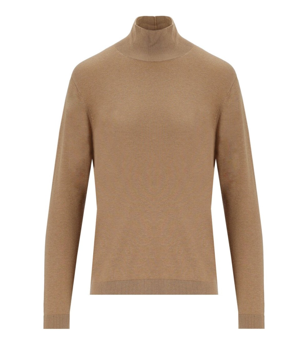 Max Mara Kiku Camel Turtleneck Sweater In Neutral