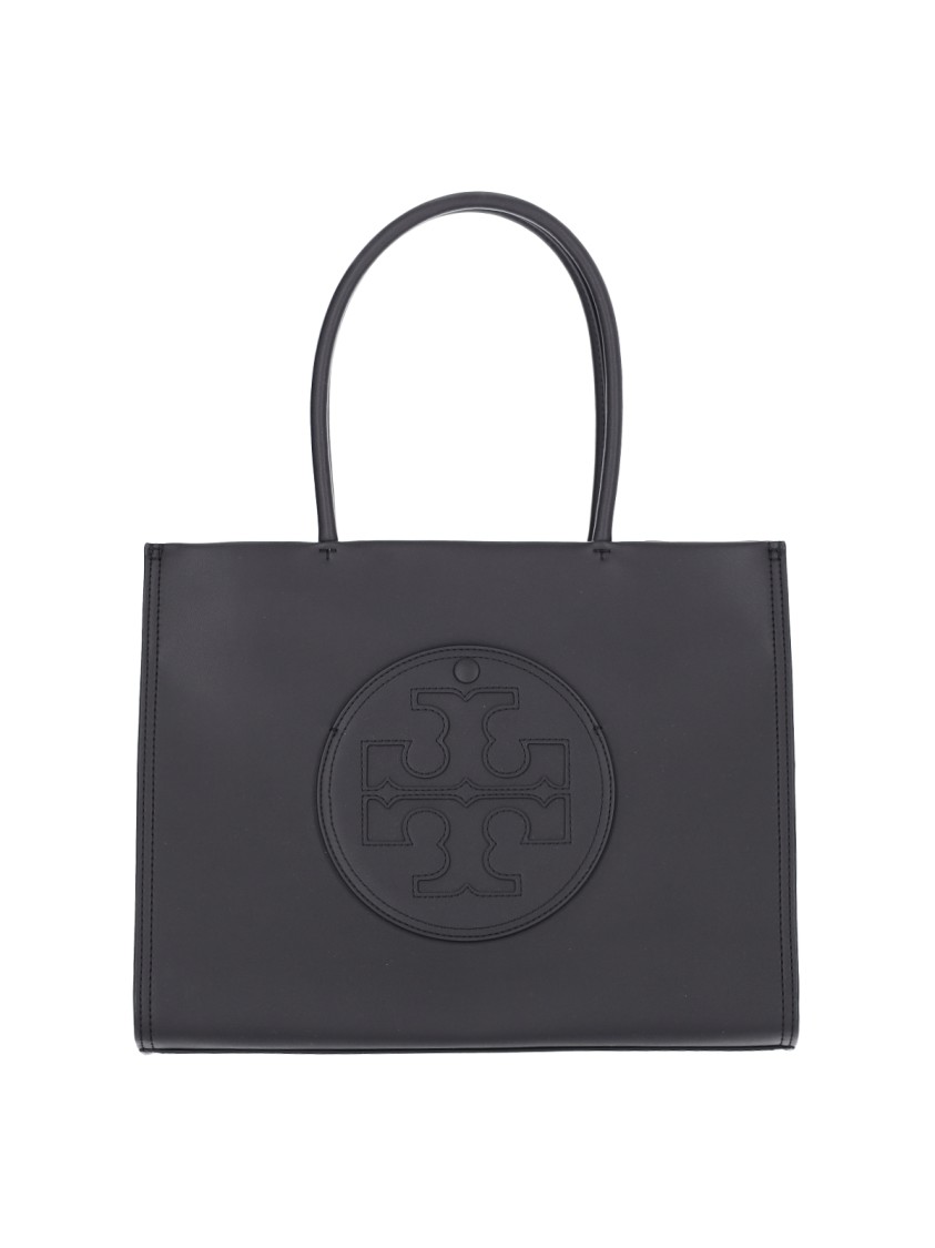 Tory Burch Small Black Tote With Double 't' Logo