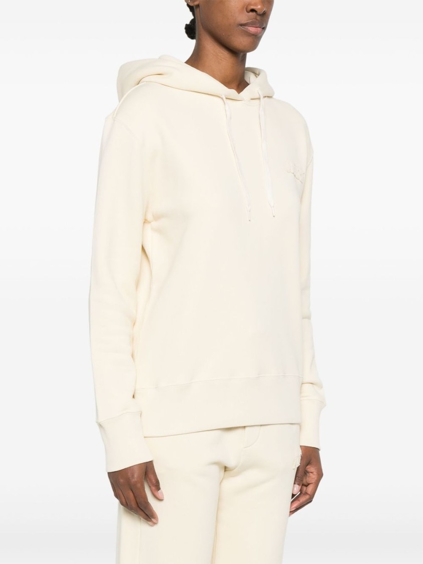 Autry Ecru Sweater With Drawstring Hood And Long Sleeves