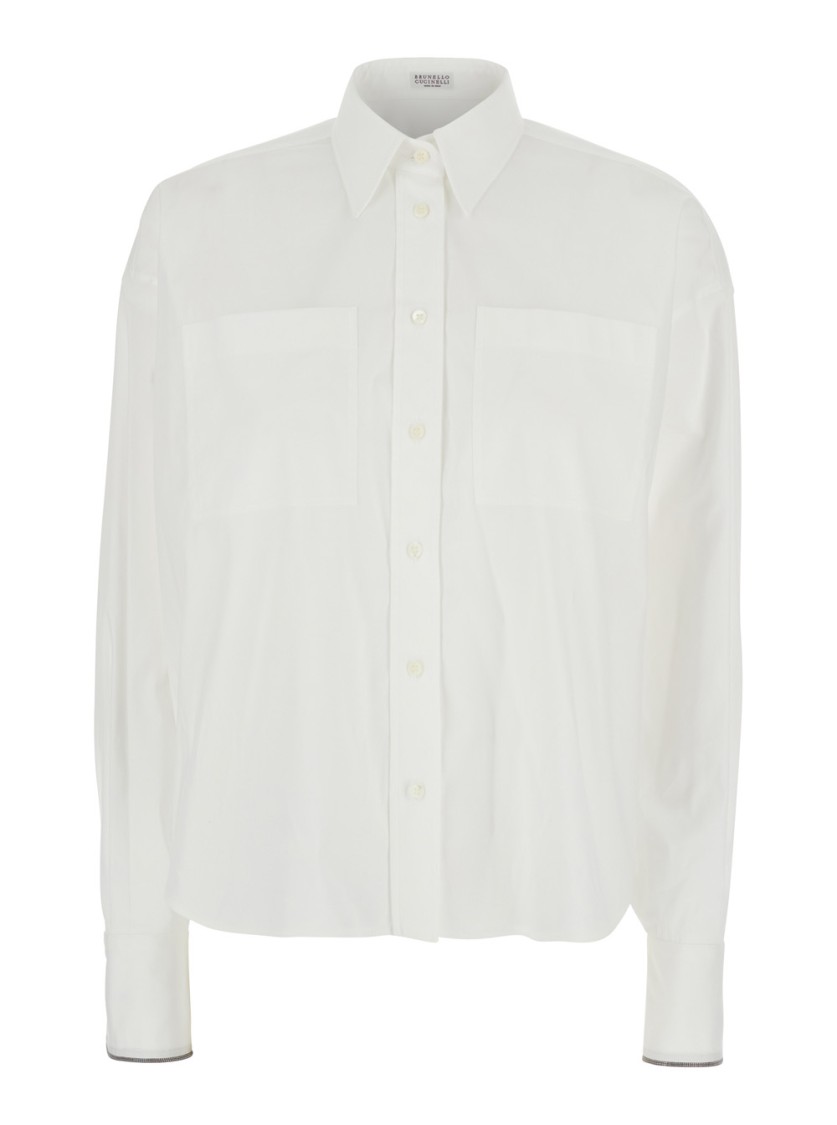 Brunello Cucinelli Cotton White Shirt With Classic Collar