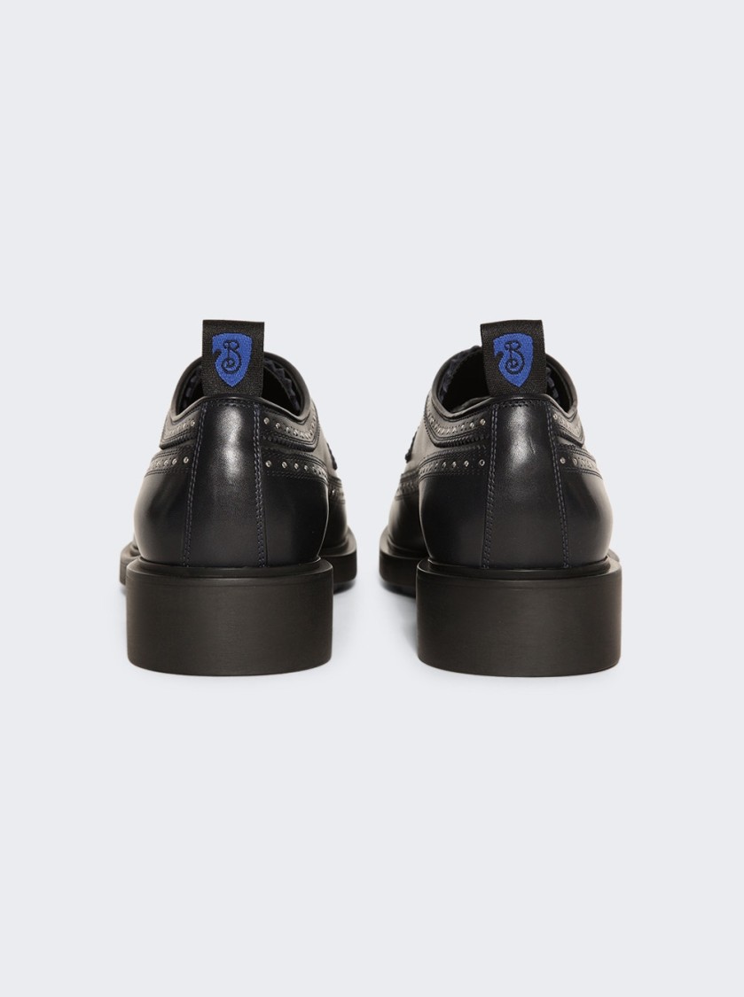 Burberry Studded Brogues Black In Black