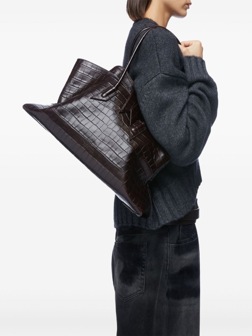 Attico La Passeggiata Medium Tote Bag In Brown