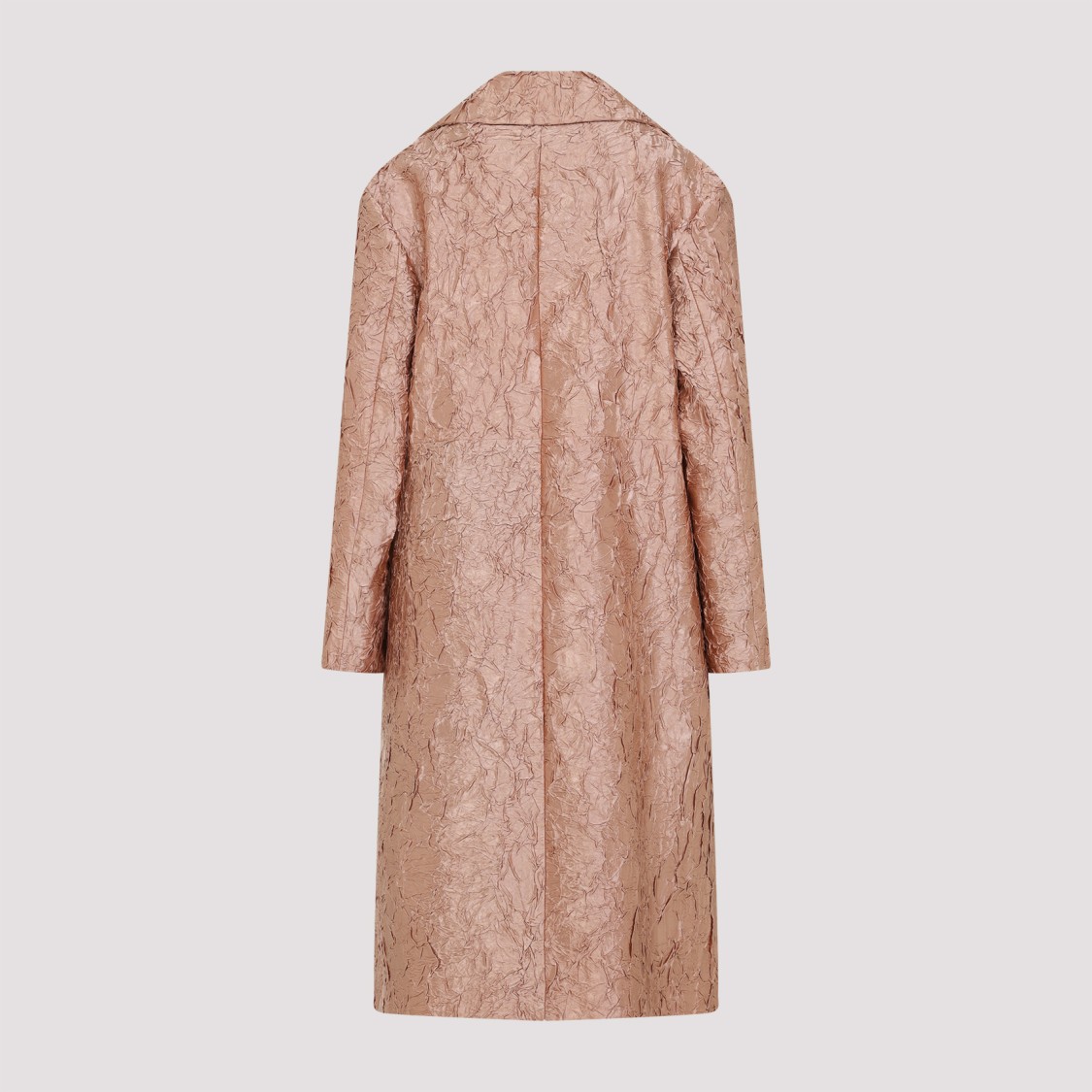 Shop Dries Van Noten Crinkled Textured Coat