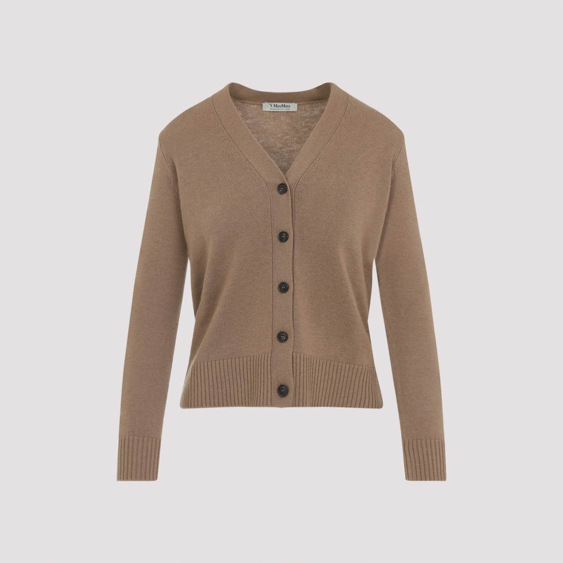 Max Mara Apollo Patches Cardigan In Brown