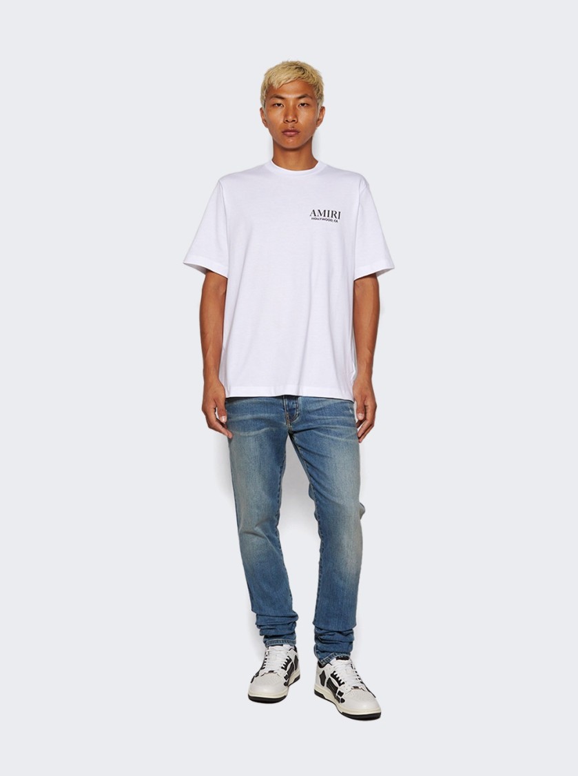 Shop Amiri Skel Top Low Sneaker White Black