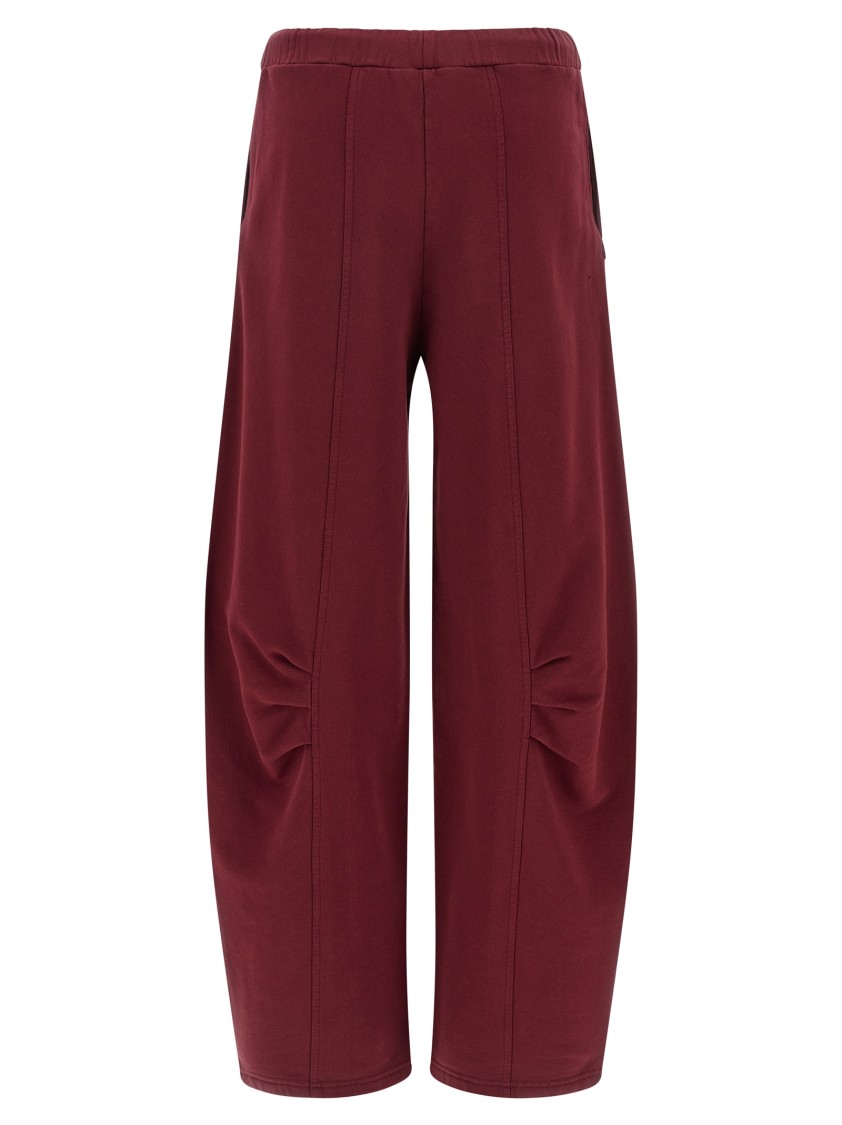 Rotate Birger Christensen Joggers Featuring Elastic Waistband And Side Pockets In Burgundy