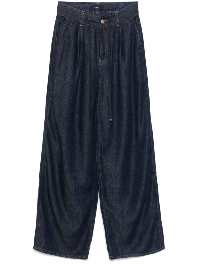 Seven Relaxed Fit Jeans With Concealed Fly And Drawstring Waist