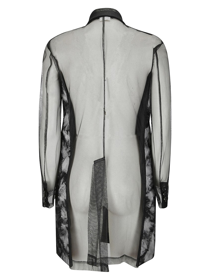 Comme Des Garçons Long Multilayered Jacket In Gray