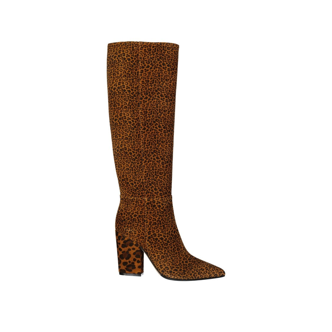 Sergio Rossi Leopard-print Leather Boots In Brown