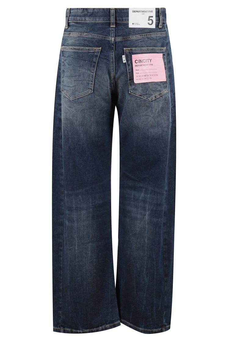 DEPARTMENT FIVE DEPARTMENT FIVE CURVED WIDE LEG JEANS WITH VINTAGE WASH