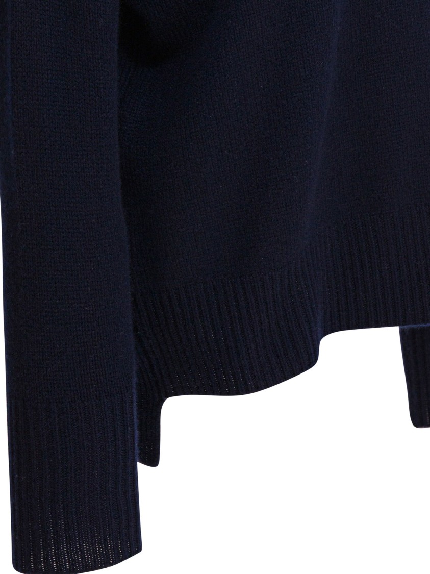 Lisa Yang Deep Blue Cashmere Knit Sweater In Blue