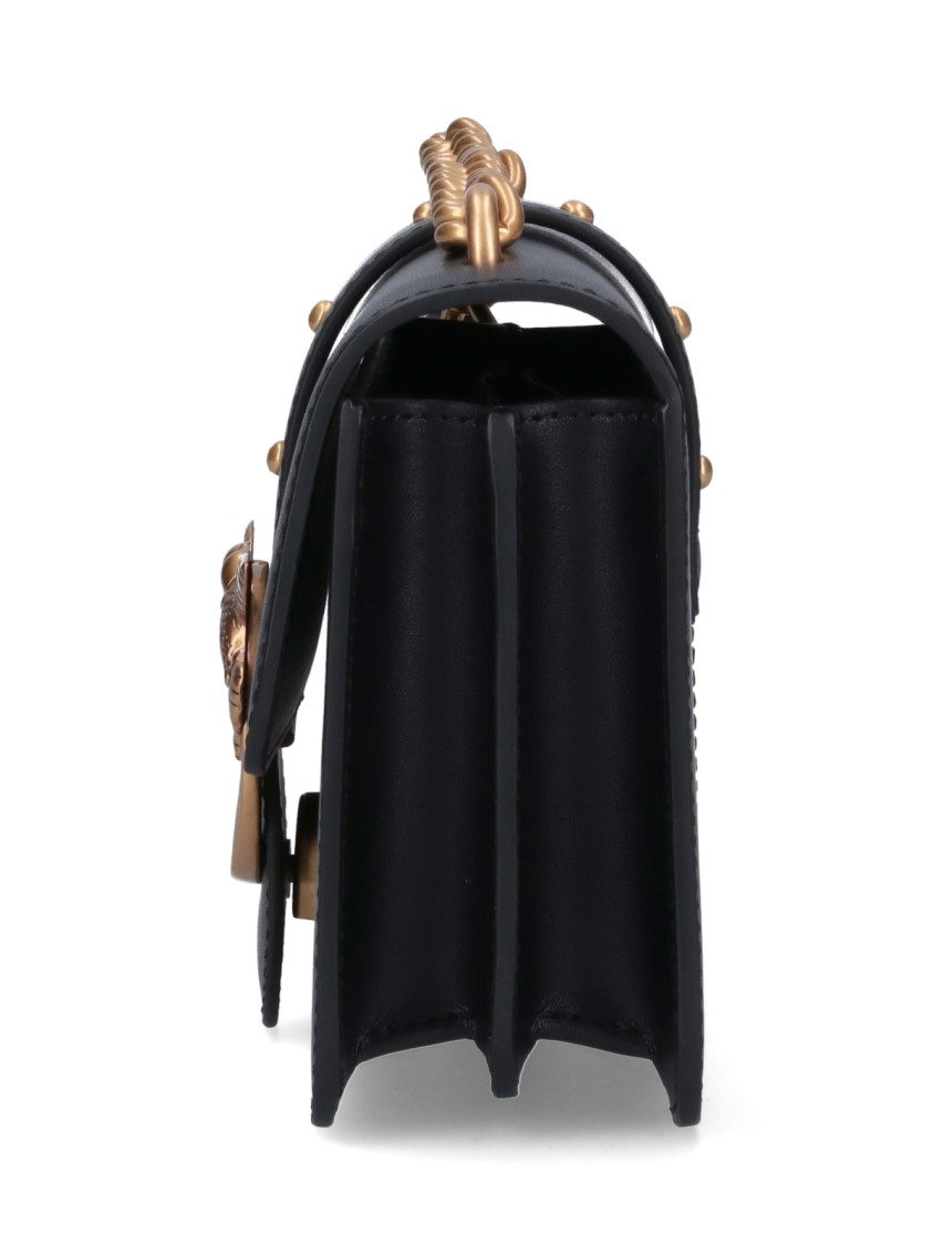 Pinko Mini Love Bag Soft Shoulder Bag In Leather