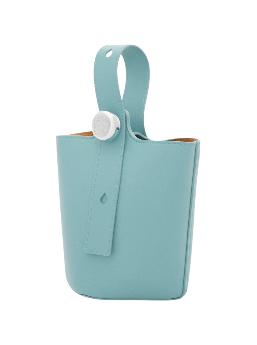Loewe Mini Pebble Bucket Bag Water