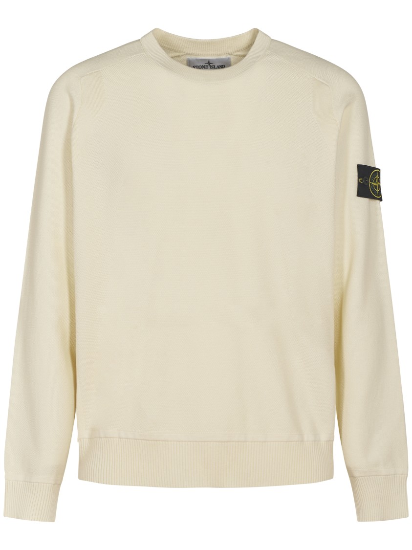 Stone Island Cotton Blend Sweater In Neutral