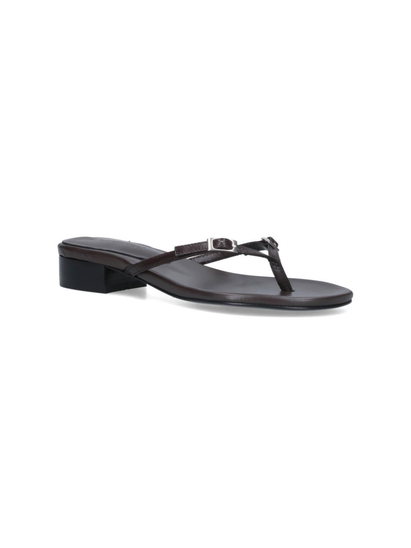 PALOMA WOOL PALOMA WOOL MICA' THONG SANDALS – BROWN