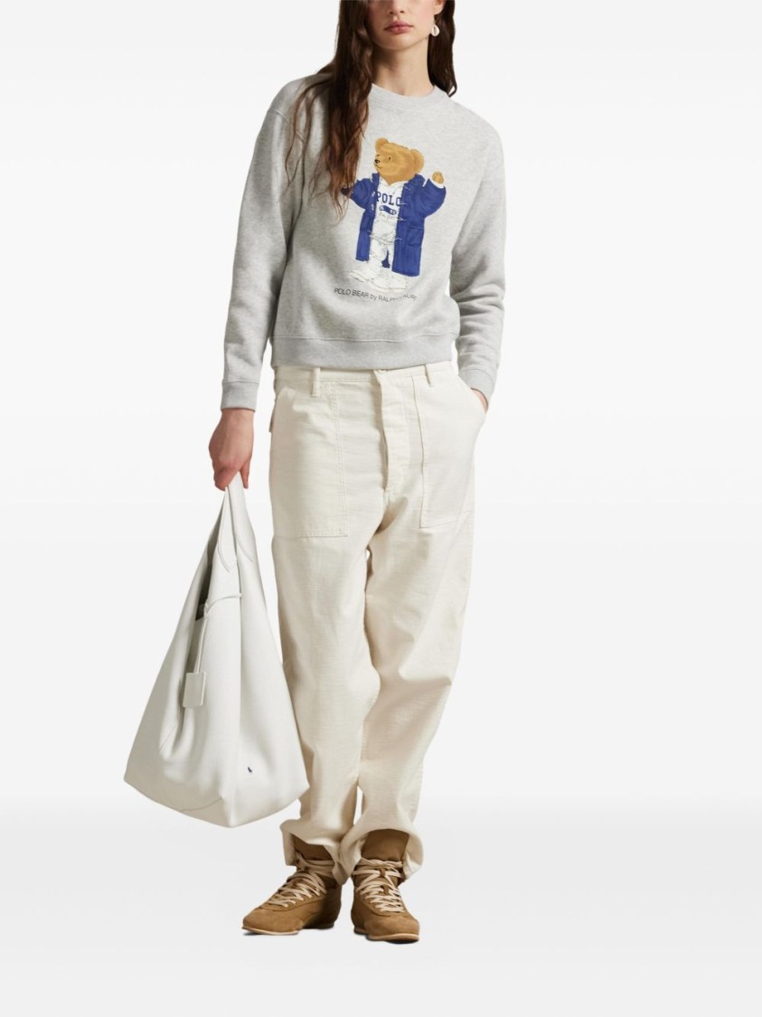 Polo Ralph Lauren Ls Cable Cn-long Sleeve-pullover Sweatshirts Grey In Multi