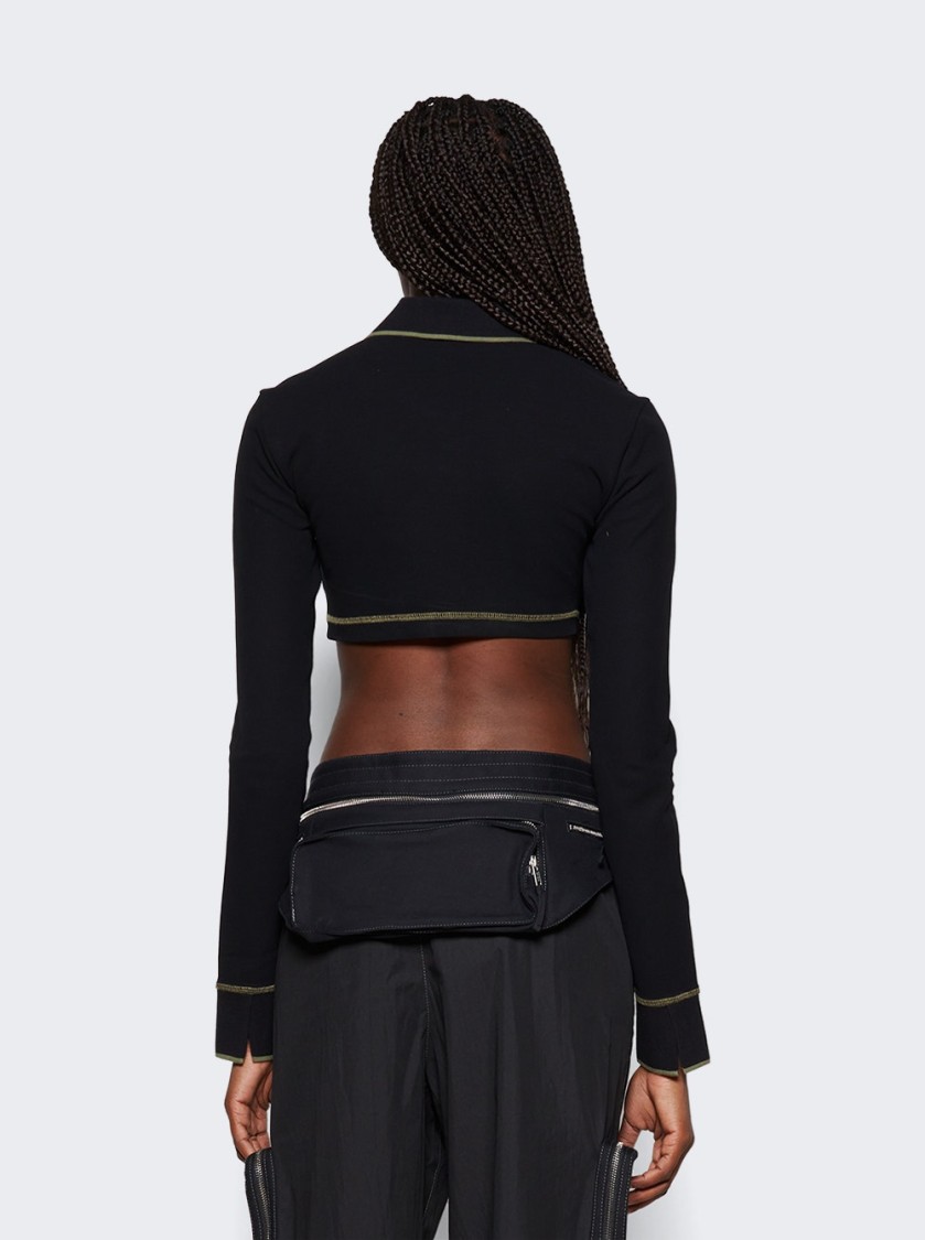 Shop Dion Lee Shrunken Snap Polo Top