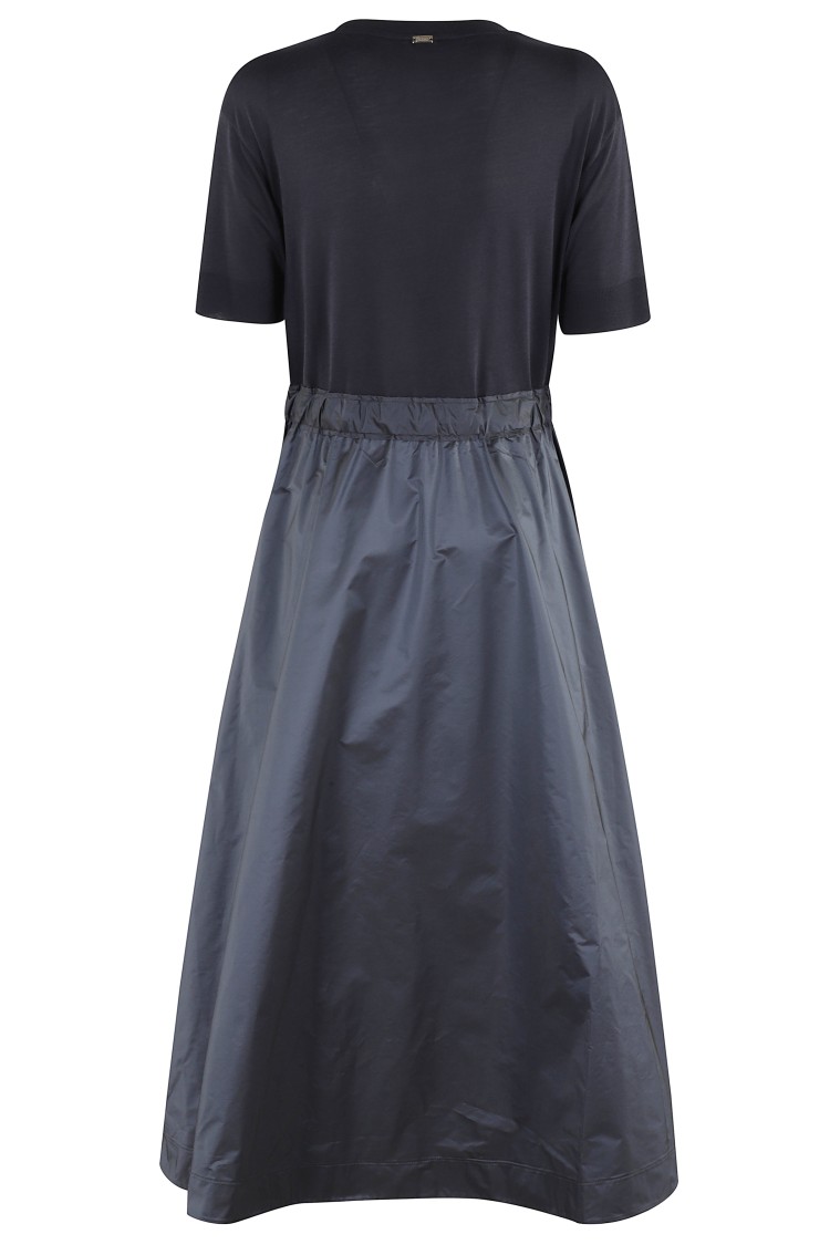 Herno Voluminous A-line Dress With Adjustable Drawstring