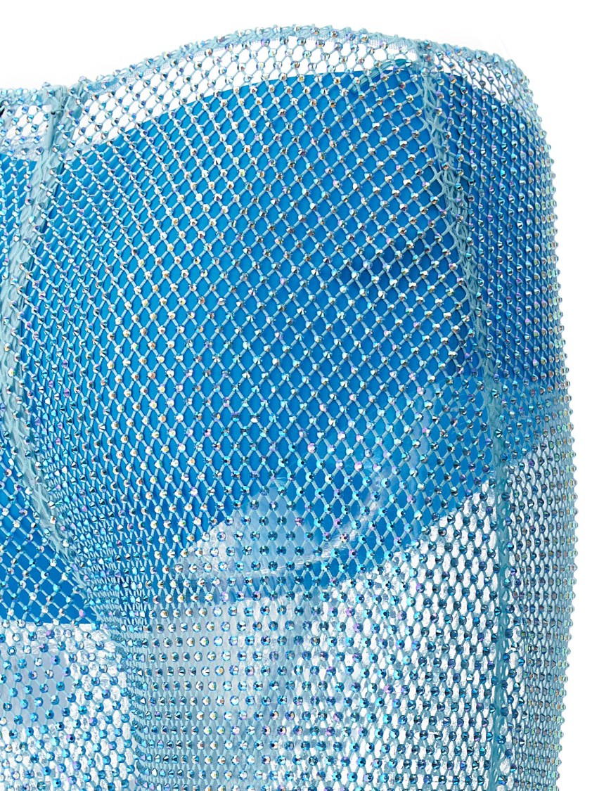 Giuseppe Di Morabito Light Blue Sequin Appliques Pants In Blue