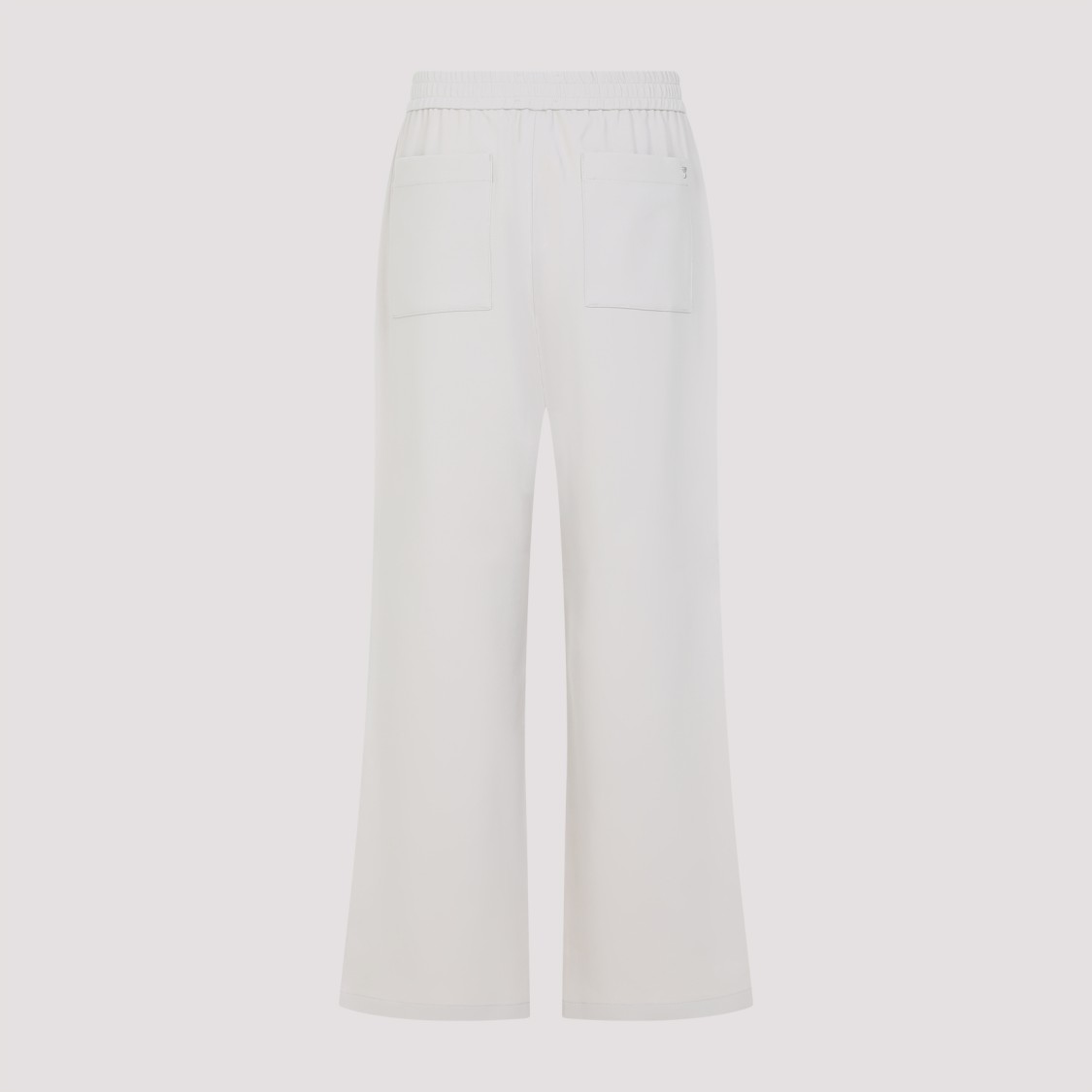 Shop Ami Alexandre Mattiussi Ami Straight Elasticated Pants In Neutrals
