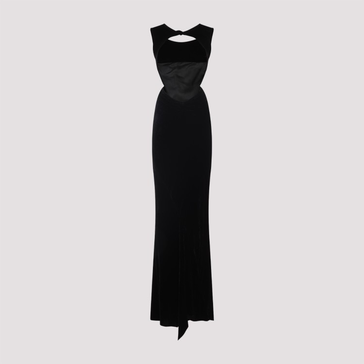 パーティードレス Rick Owens Black Evening Dress With Deep V-Neckline And Rick Owens Black Dress With Deep V-Neckline And Cutout