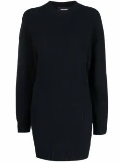 Dsquared2 Ribbed-Knit Short Dress Mini in Black | THE LIST