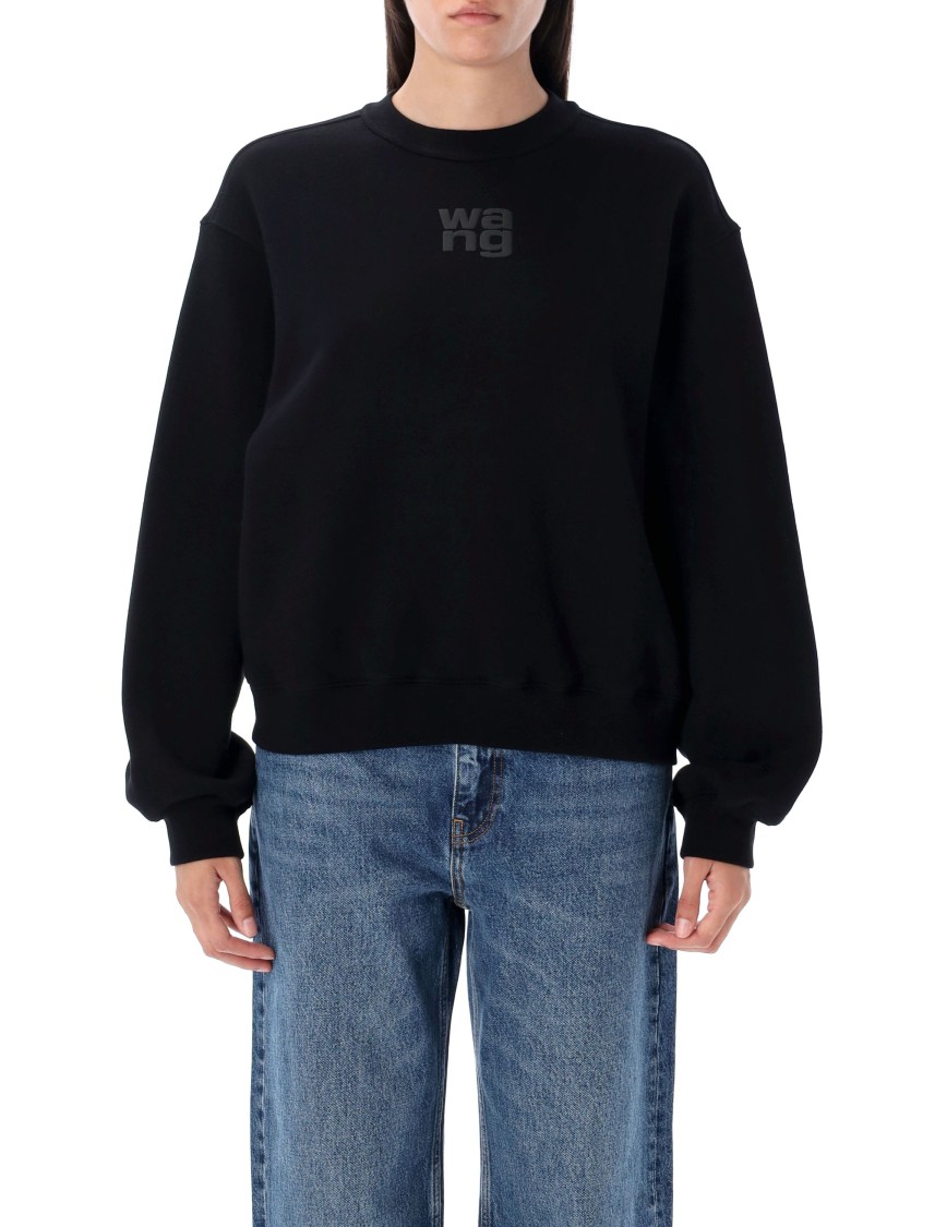 Alexander Wang T T By Alexander Wang Puff Logo Sweatshirt In Black