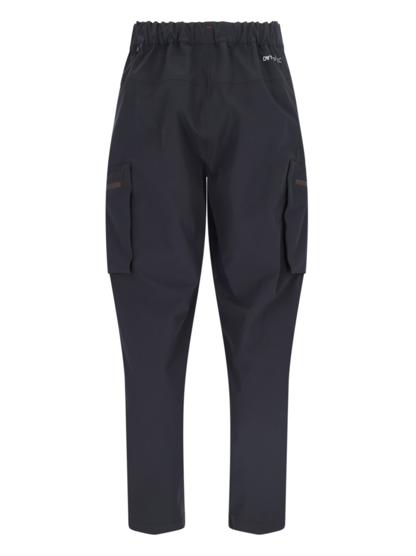 Moncler Grenoble Wide Multi-pocket Trousers In Black Stretch Nylon