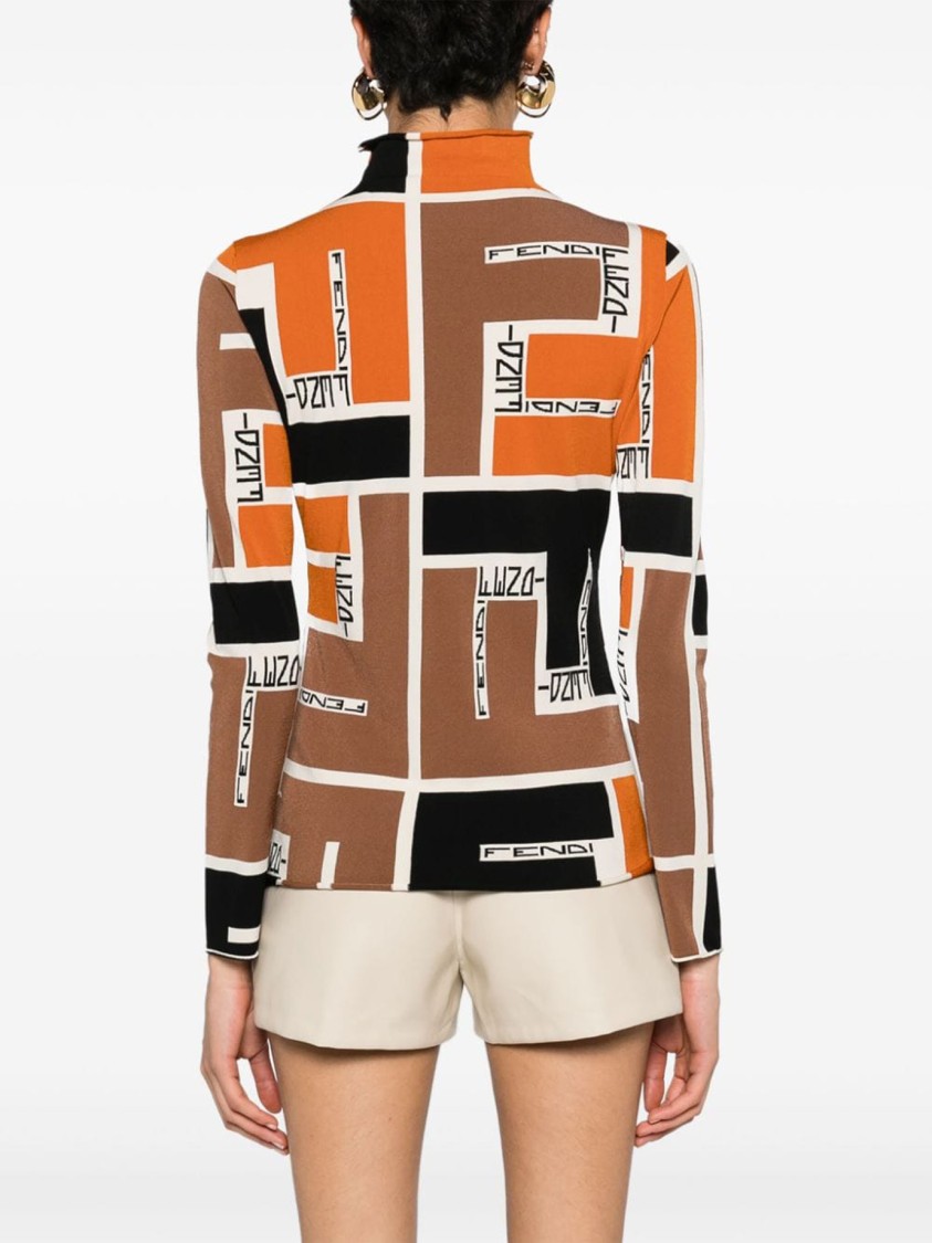 Fendi Lightweight Long-sleeved Knit Top For In Multi