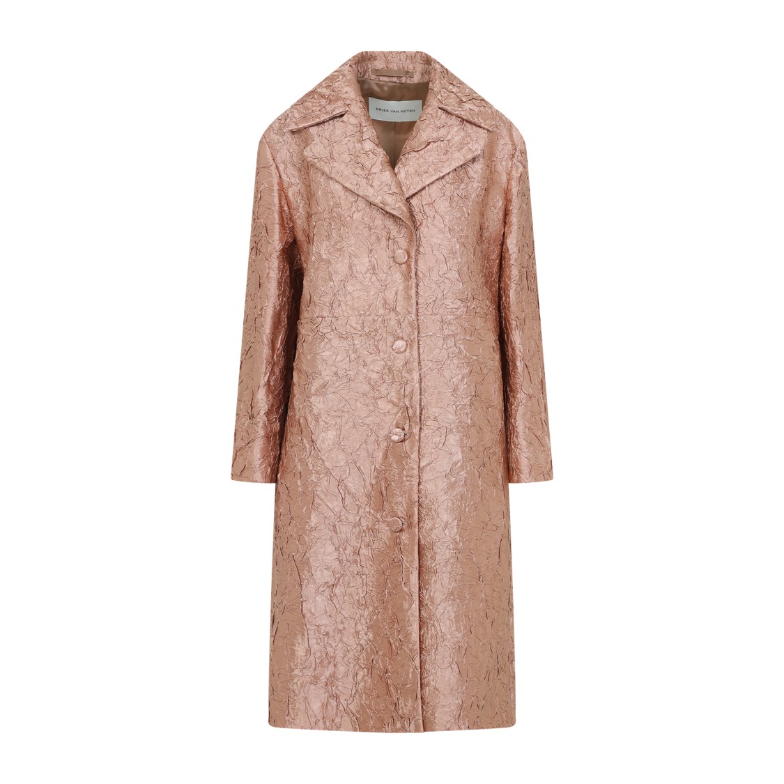 Shop Dries Van Noten Ricca Pink Viscose Coat