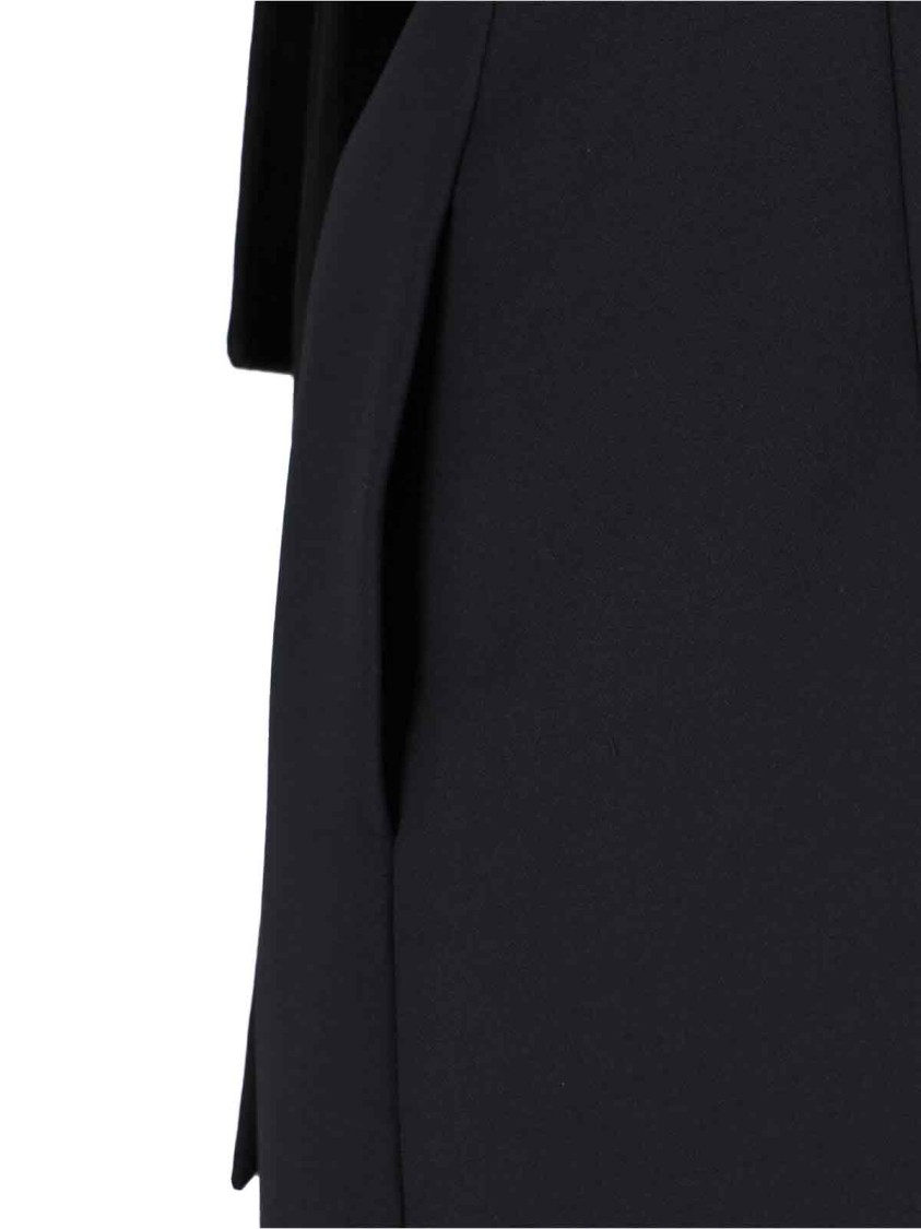 Marc Jacobs Bow Detail Knee Length Dress With Spaghetti Straps In Black