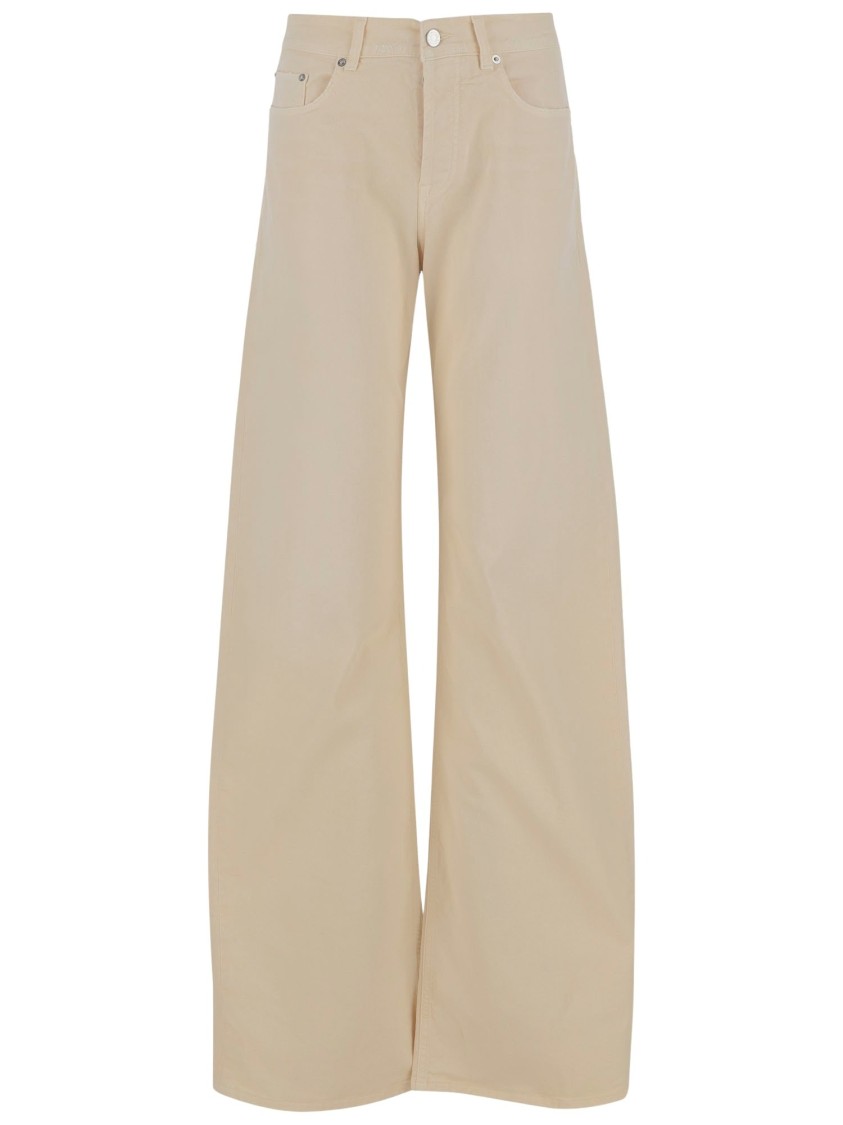 Armarium White Cotton Denim Jeans In Neutrals