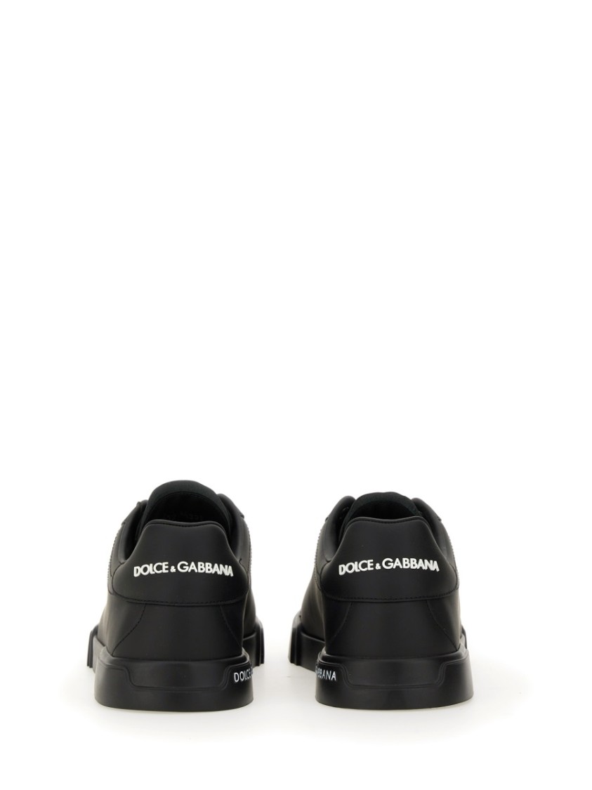 Dolce & Gabbana Portofino Low-top Sneakers In Black