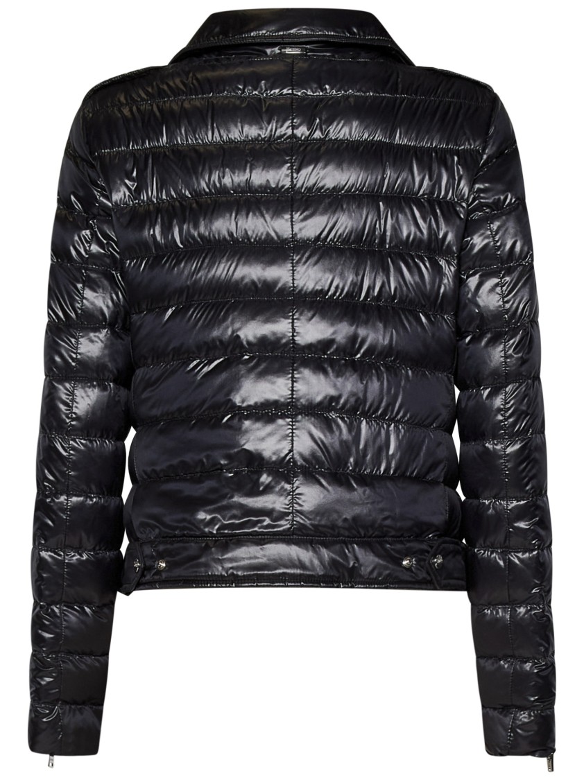 Herno Lightweight Biker Jacket With Diagonal Zip Closure