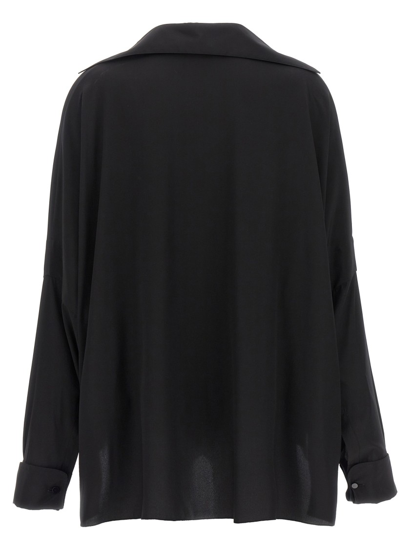 Tom Ford Crepe De Chine Shirt In Black