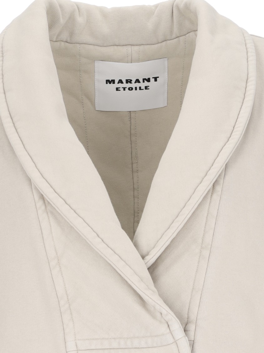 ISABEL MARANT ÉTOILE ISABEL MARANT ÉTOILE DENIM VEST IN BEIGE COTTON