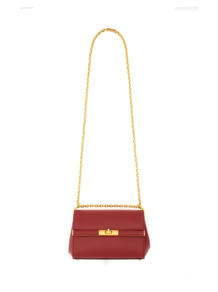 Dolce & Gabbana Marlene Red Shoulder Bag With Twist Lock In Leather Woman In Red