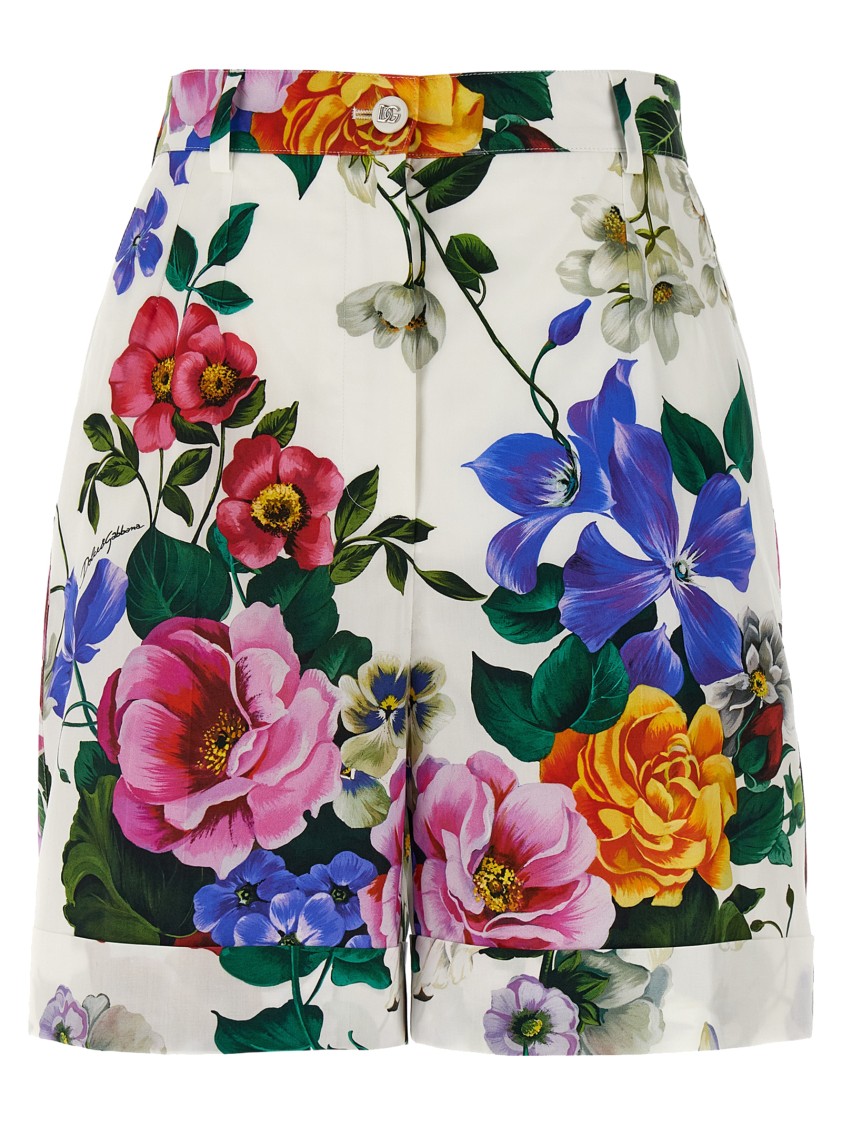 Dolce & Gabbana Floral Cropped Shirt In Multi