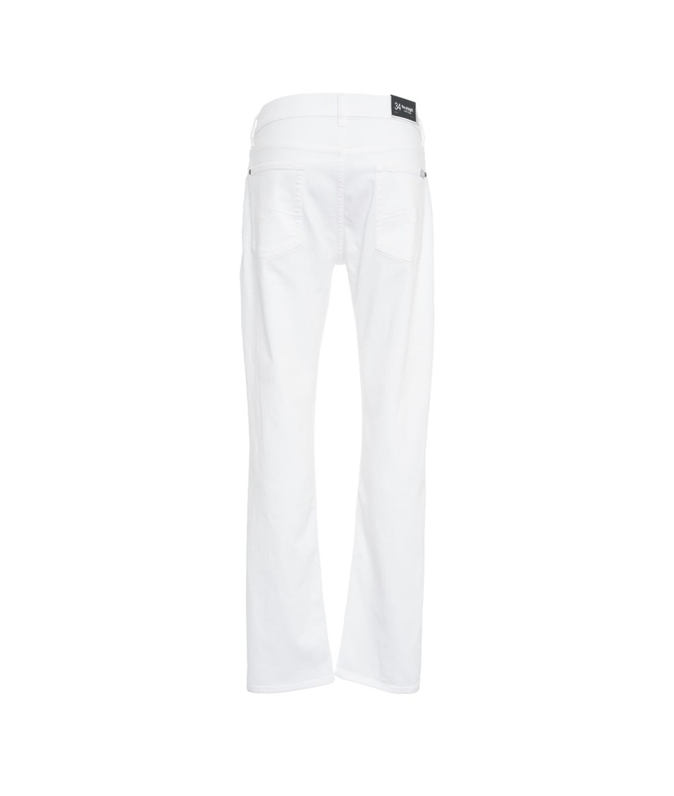 7 For All Mankind Straight Jeans 'the Straight Plan' In White