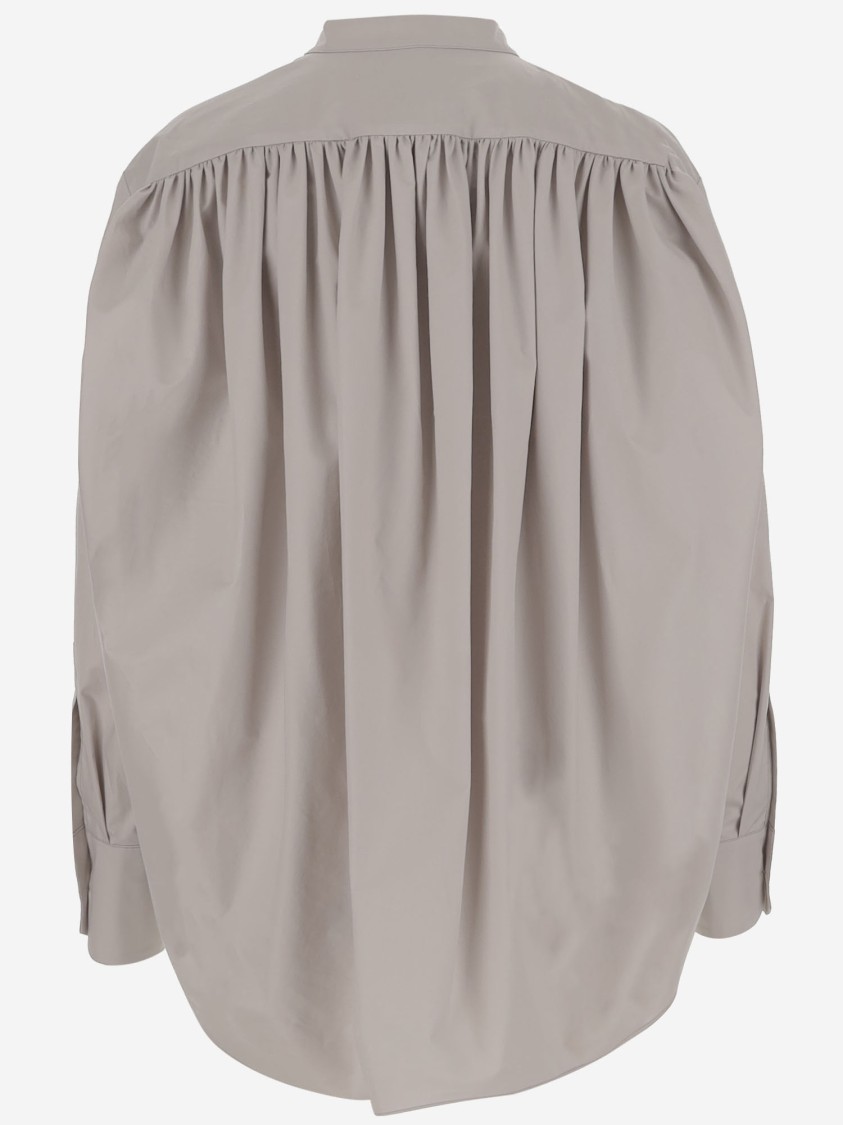 Sa Su Phi Beige Cotton Baloon Shirt