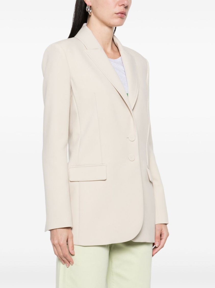 Shop Patrizia Pepe Light Beige Tailored Blazer In Neutrals