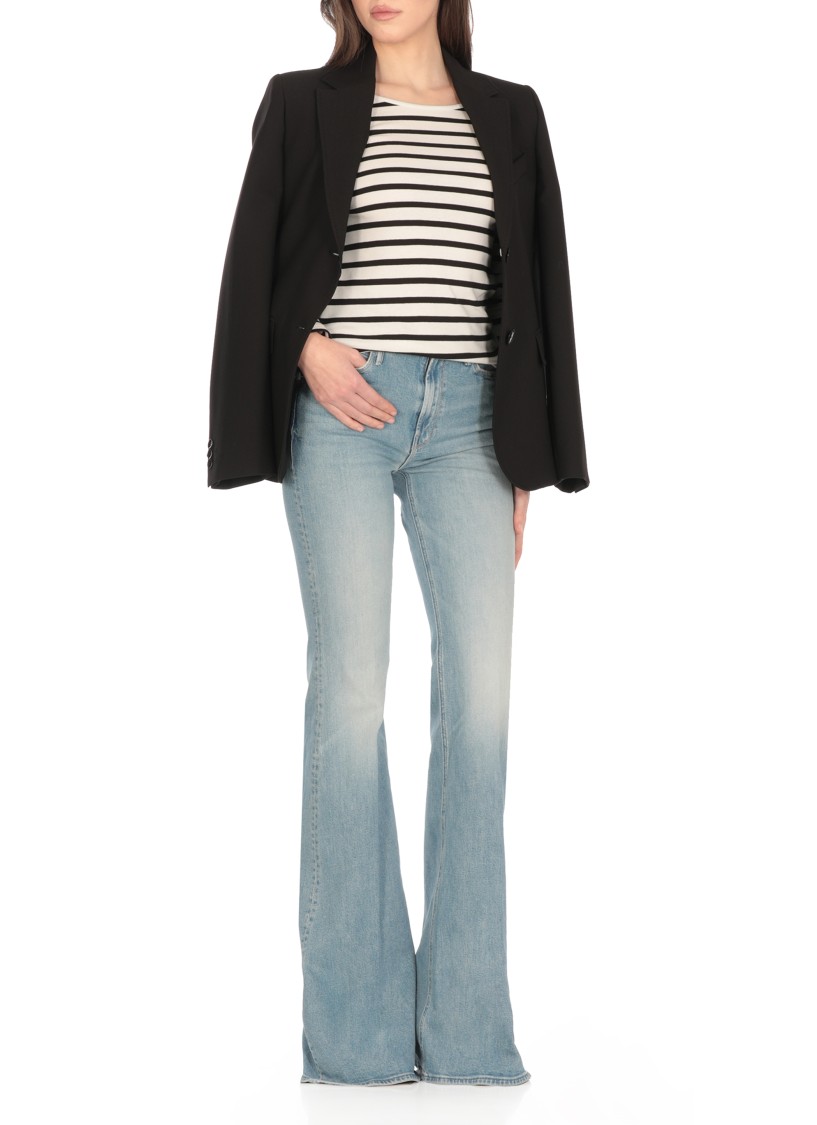 Mother The Super Cruiser High-rise Flared Jeans In Blue