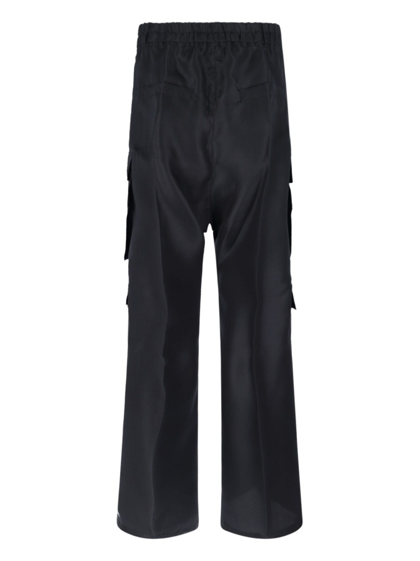 Rick Owens Wide-leg Trousers With High Waist And Utility Pockets