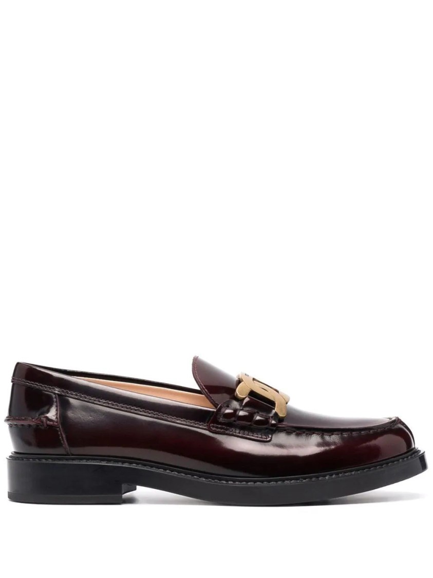 Tod's Brown Leather Moccasins In Brown