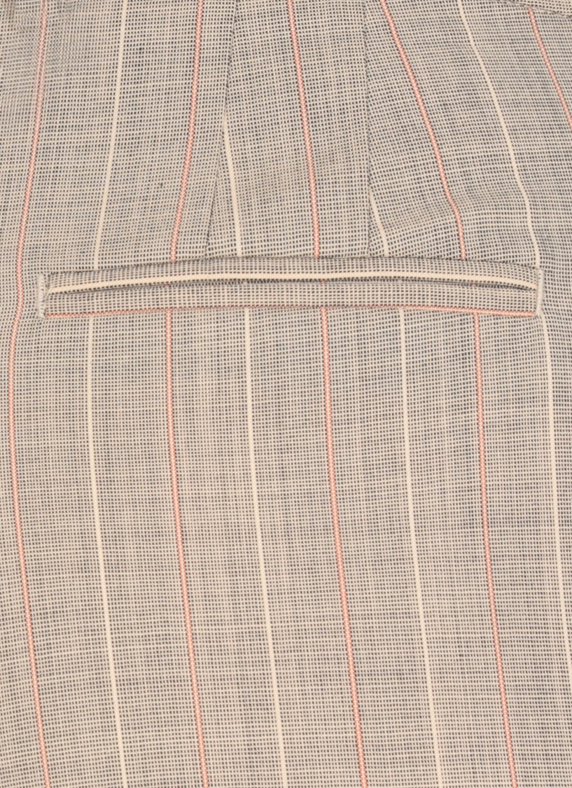 PT TORINO PT TORINO BEIGE WOOL PALAZZO PANTS WITH CONTRASTING STRIPED PATTERN
