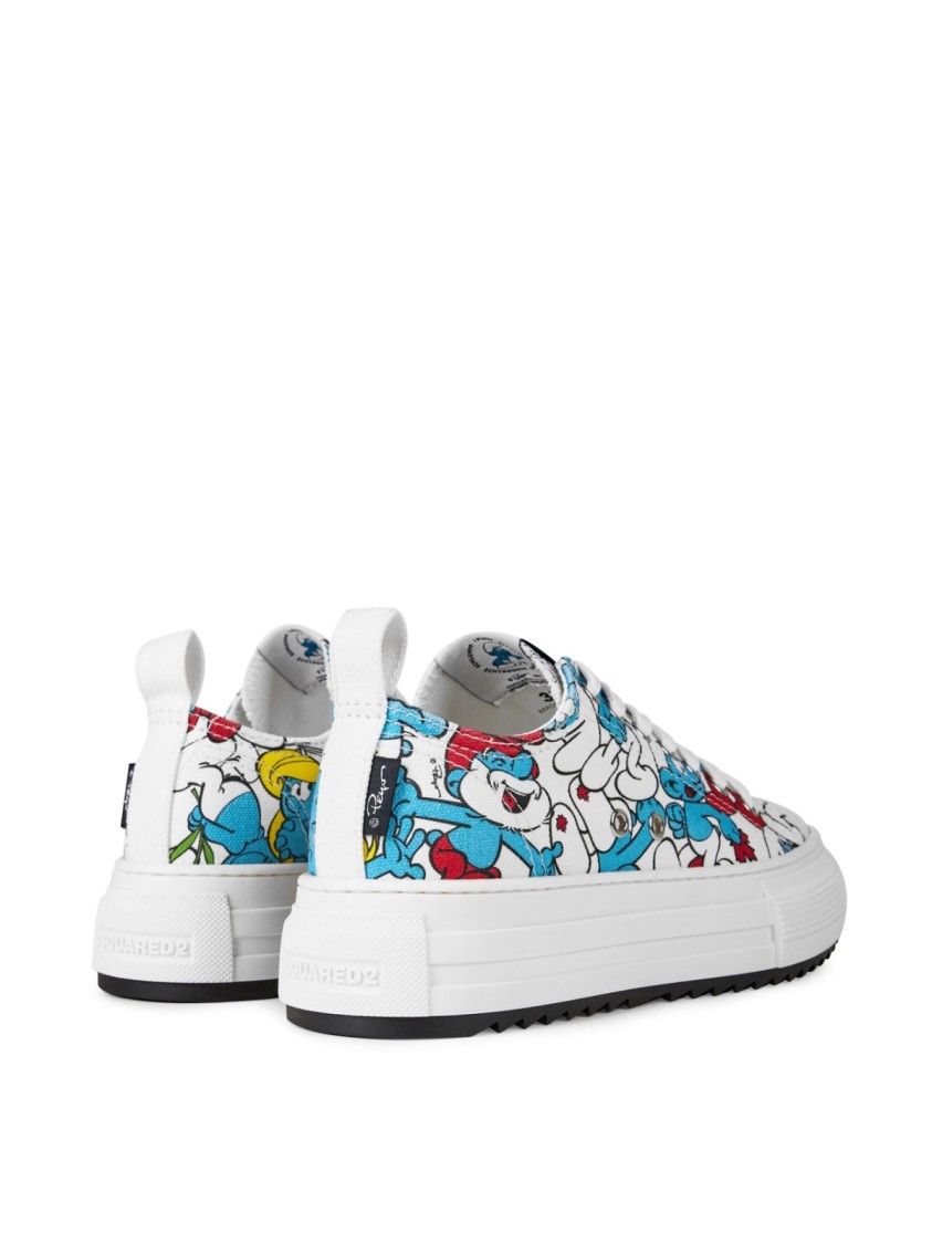 Dsquared2 Smurfs Low Top Sneakers In White