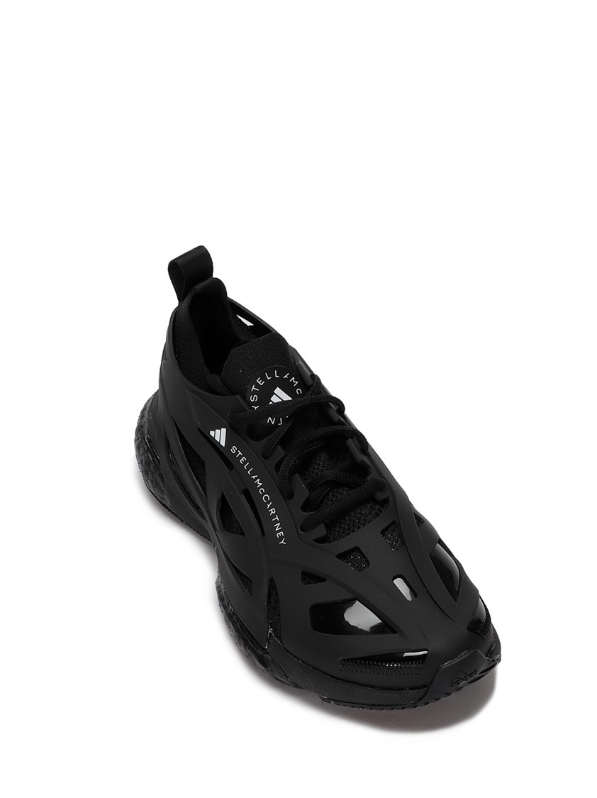 Adidas By Stella Mccartney Primegreen Primeknit Black Sneakers With Flexible Eva Sock In Black